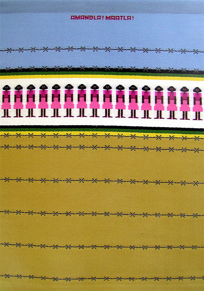 Mujaki från Sydafrika, väv i bunden rosengång av textilkonstnär katrin bawah