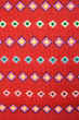 Detaj av mönsterbilden i väven Maria från Bolivia, bunden rosengång, textilkonstnär katrin bawah