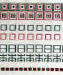 Detalj av mönsterbilden i väven Miekko från Japan, bunden rosengång, textilkonstnär katrin bawah