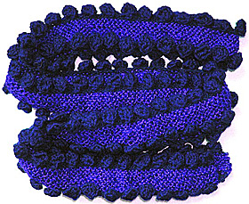 Mörkblå Prick, 2-radig stickad halsduk design katrin bawah
