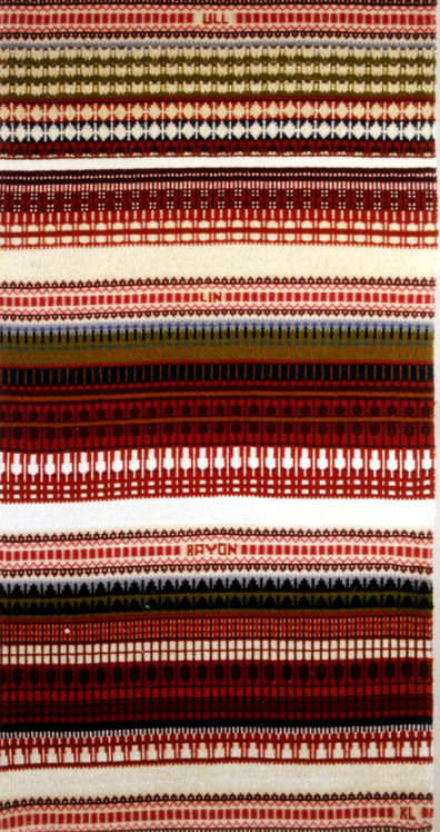 Inhemska fibrer, väv i bunden rosengång av textilkonstnär katrin bawah